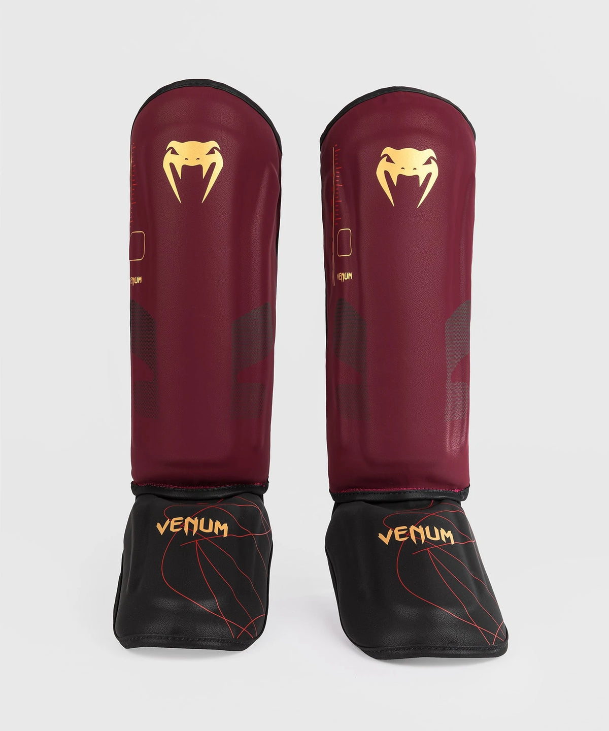 Venum Tactical XT Burgundy Shin Guards