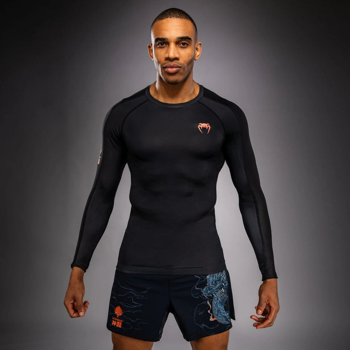 Venum Thunder Dragon Copper Long Sleeve Rashguard