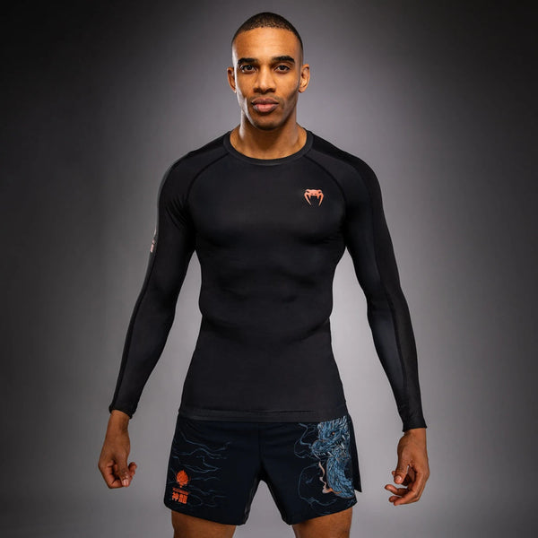 Venum Thunder Dragon Copper Long Sleeve Rashguard
