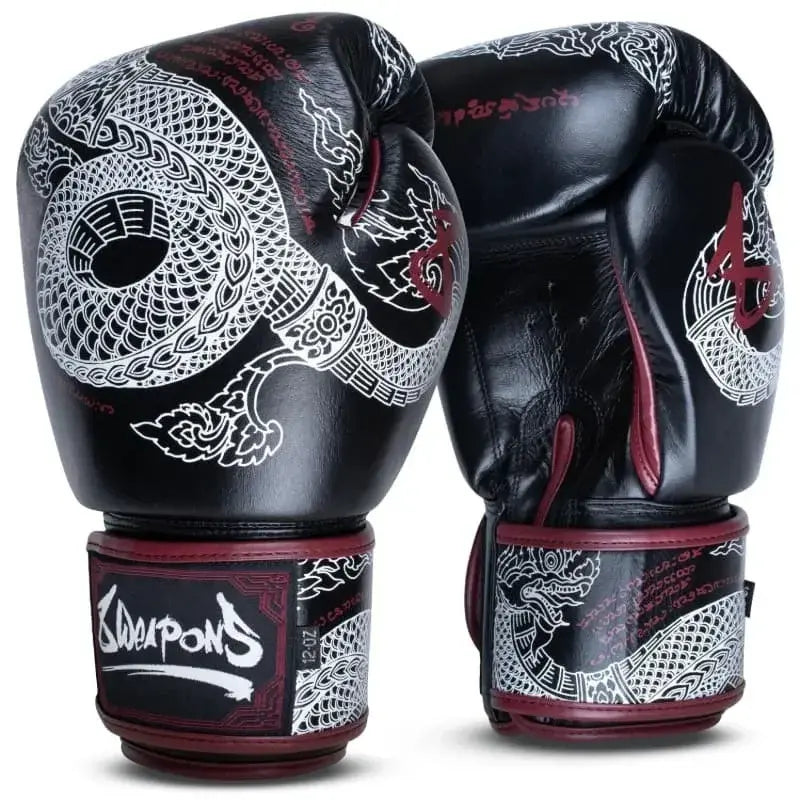 8 Weapons Sak Yant Naga Boxing Gloves