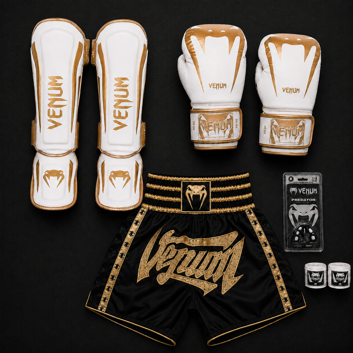 Venum Absolute White Gold Fightset
